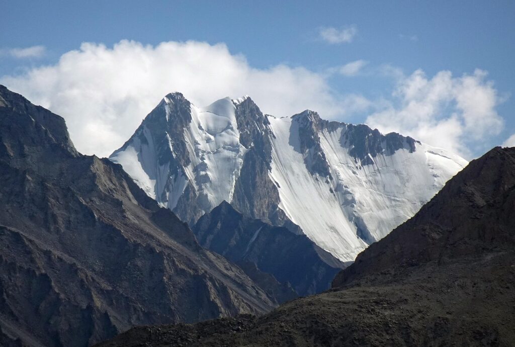 mountain, snow, ladakh range, transhimalayas, nature, landscape, ladakh, india