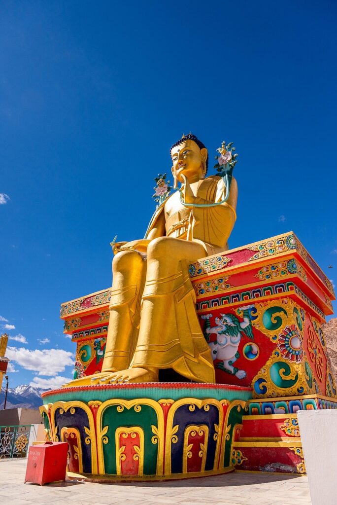 scene, statue, buddha purnima, nature, india, buddhism, buddha, ladakh, sky, tibet